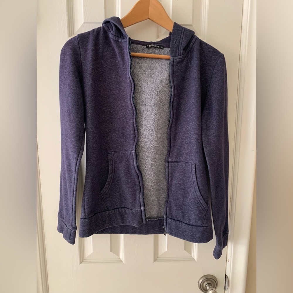 Terranova dark blue unisex hoodie jacket